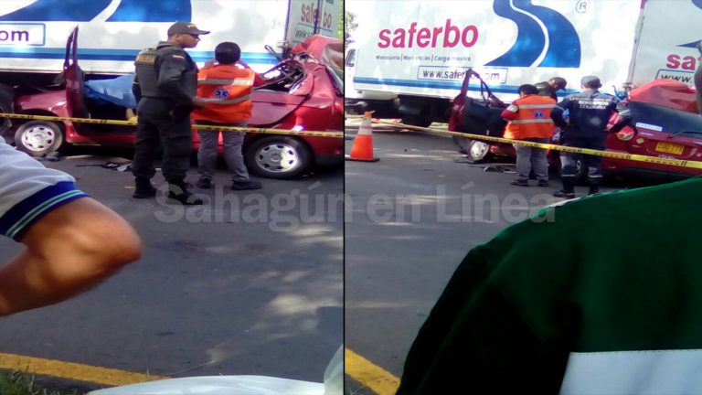 Trágico accidente de tránsito en Sahagún deja a una mujer muerta